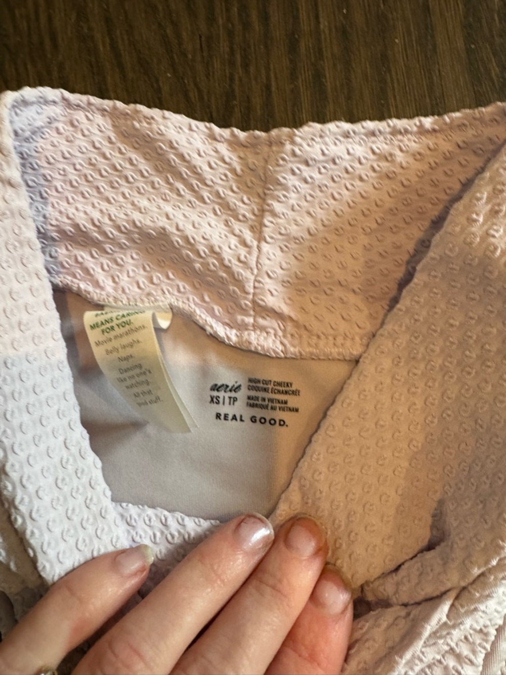 Aerie Lavender Swiss dot bikini XS bottoms S Top - Picture 3 of 4